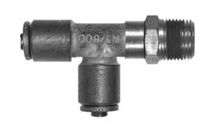 Brass DOT Push-In Air Brake Fittings - Alkon - DOT Male Run Tee Swivel